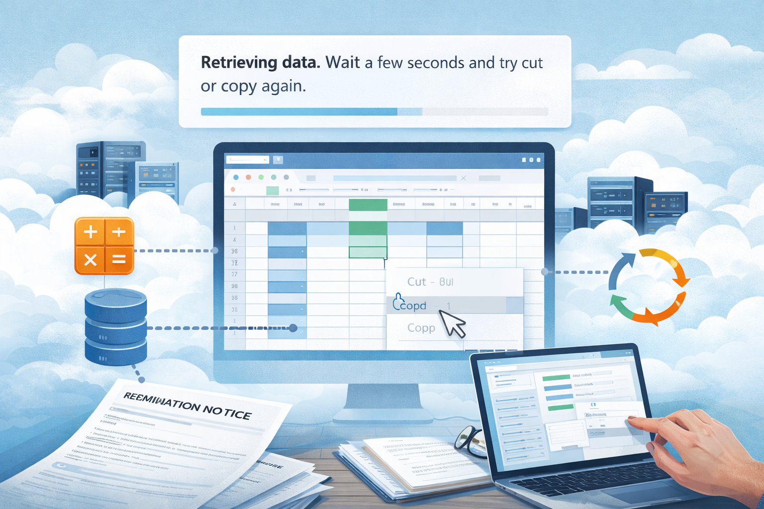 Retrieving Data. Wait a Few Seconds and Try to Cut or Copy Again: Why This Message Appears and How to Fix It